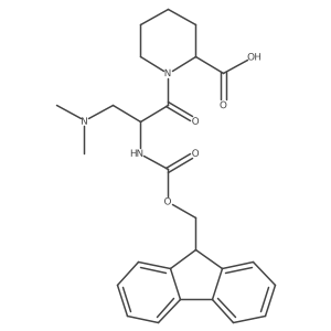 (2S)-1-[(2S)-3-(dimethylamino)-2-({[(9H-fluoren-9-yl)methoxy]carbonyl}amino)propanoyl]piperidine-2-carboxylic acid结构式