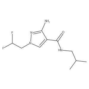 3-amino-1-(2,2-difluoroethyl)-N-(2-methylpropyl)-1H-pyrazole-4-carboxamide Structure