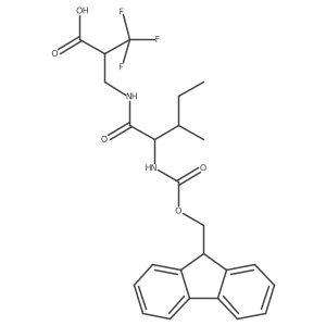 3-[(2S,3S)-2-({[(9H-fluoren-9-yl)methoxy]carbonyl}amino)-3-methylpentanamido]-2-(trifluoromethyl)propanoic acid结构式