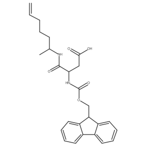 3-({[(9H-fluoren-9-yl)methoxy]carbonyl}amino)-3-[(hept-6-en-2-yl)carbamoyl]propanoic acid结构式