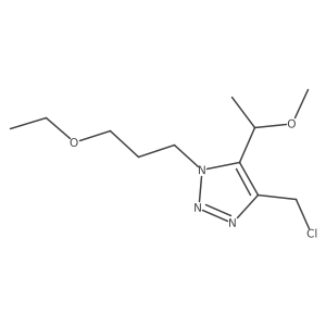 4-(chloromethyl)-1-(3-ethoxypropyl)-5-(1-methoxyethyl)-1H-1,2,3-triazole结构式