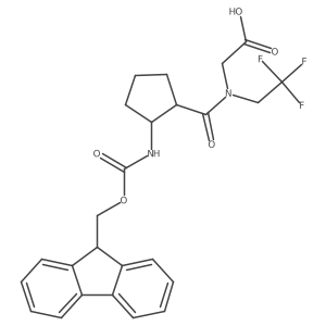 2-{1-[2-({[(9H-fluoren-9-yl)methoxy]carbonyl}amino)cyclopentyl]-N-(2,2,2-trifluoroethyl)formamido}acetic acid Structure