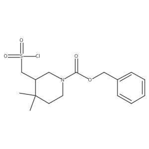 Benzyl 3-[(chlorosulfonyl)methyl]-4,4-dimethylpiperidine-1-carboxylate Structure
