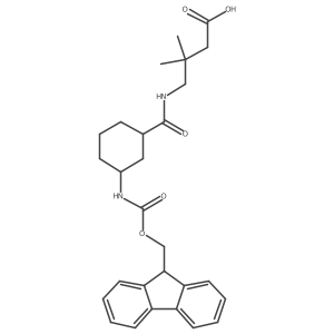 4-{[3-({[(9H-fluoren-9-yl)methoxy]carbonyl}amino)cyclohexyl]formamido}-3,3-dimethylbutanoic acid Structure