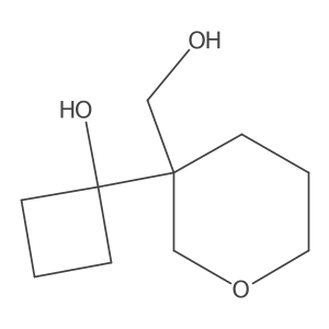 1-[3-(Hydroxymethyl)oxan-3-yl]cyclobutan-1-ol Structure