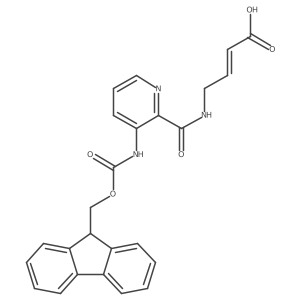 4-{[3-({[(9H-fluoren-9-yl)methoxy]carbonyl}amino)pyridin-2-yl]formamido}but-2-enoic acid Structure