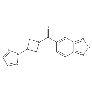 5-[3-(2H-1,2,3-triazol-2-yl)azetidine-1-carbonyl]-2,1,3-benzothiadiazole结构式