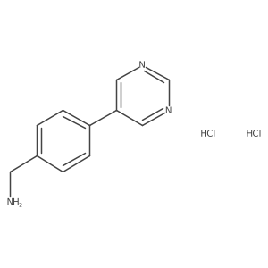 [4-(5-Pyrimidinyl)phenyl]methanamine dihydrochloride Structure