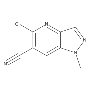 5-Chloro-1-methylpyrazolo[4,3-b]pyridine-6-carbonitrile结构式