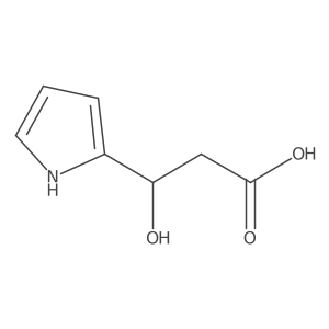 (3S)-3-hydroxy-3-(1H-pyrrol-2-yl)propanoic acid结构式