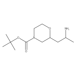 tert-butyl 2-[(2S)-2-aminopropyl]morpholine-4-carboxylate结构式