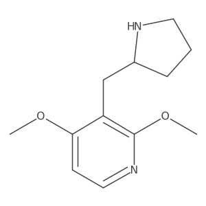 2,4-Dimethoxy-3-[(pyrrolidin-2-yl)methyl]pyridine Structure
