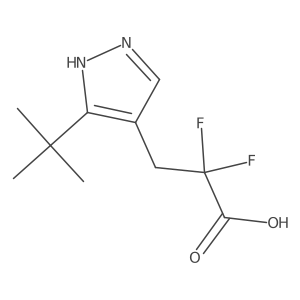 3-(3-tert-butyl-1H-pyrazol-4-yl)-2,2-difluoropropanoic acid结构式