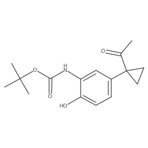tert-butyl N-[5-(1-acetylcyclopropyl)-2-hydroxyphenyl]carbamate结构式