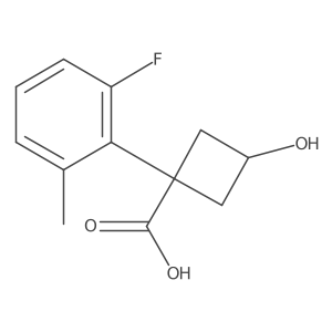 1-(2-Fluoro-6-methylphenyl)-3-hydroxycyclobutane-1-carboxylic acid结构式