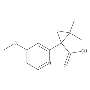 1-(4-Methoxypyridin-2-yl)-2,2-dimethylcyclopropane-1-carboxylic acid结构式