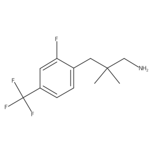 3-[2-Fluoro-4-(trifluoromethyl)phenyl]-2,2-dimethylpropan-1-amine结构式