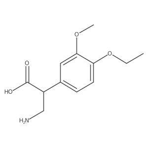 3-Amino-2-(4-ethoxy-3-methoxyphenyl)propanoic acid结构式