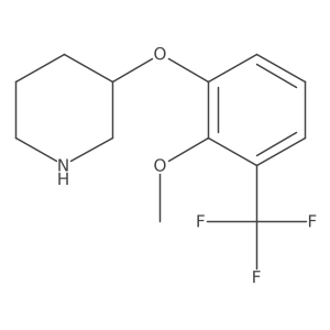 3-[2-Methoxy-3-(trifluoromethyl)phenoxy]piperidine结构式