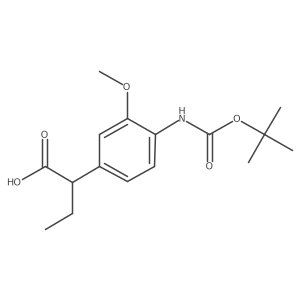 2-(4-{[(Tert-butoxy)carbonyl]amino}-3-methoxyphenyl)butanoic acid结构式