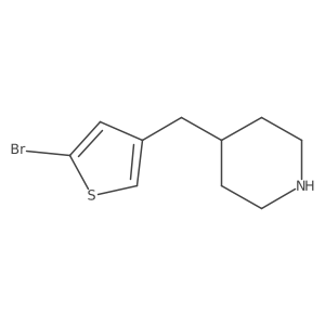 4-[(5-Bromothiophen-3-yl)methyl]piperidine结构式