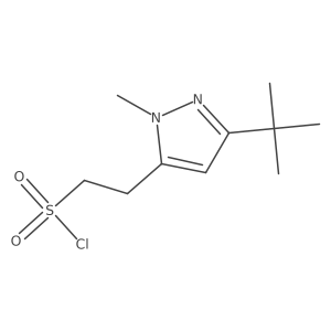 2-(3-tert-butyl-1-methyl-1H-pyrazol-5-yl)ethane-1-sulfonyl chloride Structure