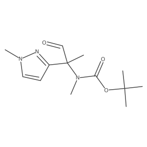 tert-butyl N-methyl-N-[2-(1-methyl-1H-pyrazol-3-yl)-1-oxopropan-2-yl]carbamate Structure