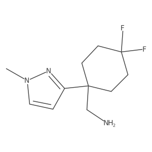 [4,4-difluoro-1-(1-methyl-1H-pyrazol-3-yl)cyclohexyl]methanamine结构式