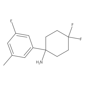4,4-Difluoro-1-(3-fluoro-5-methylphenyl)cyclohexan-1-amine Structure