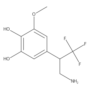 5-(3-Amino-1,1,1-trifluoropropan-2-yl)-3-methoxybenzene-1,2-diol结构式