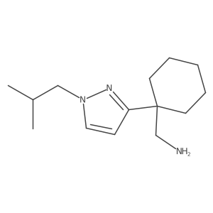 {1-[1-(2-methylpropyl)-1H-pyrazol-3-yl]cyclohexyl}methanamine Structure