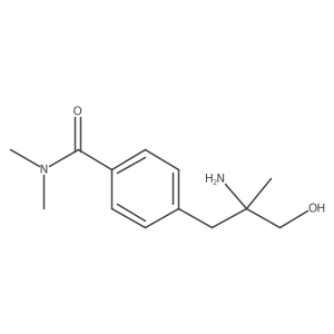 4-(2-amino-3-hydroxy-2-methylpropyl)-N,N-dimethylbenzamide结构式
