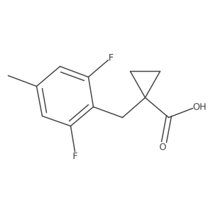 1-[(2,6-Difluoro-4-methylphenyl)methyl]cyclopropane-1-carboxylic acid结构式