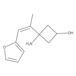 3-Amino-3-[1-(furan-2-yl)prop-1-en-2-yl]cyclobutan-1-ol Structure