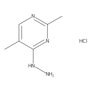 4-Hydrazinyl-2,5-dimethylpyrimidine hydrochloride Structure