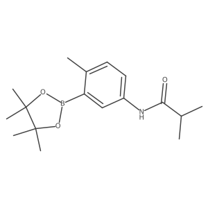 N-(4-methyl-3-(4,4,5,5-tetramethyl-1,3,2-dioxaborolan-2-yl)phenyl)isobutyramide结构式