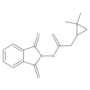 1,3-dioxo-2,3-dihydro-1H-isoindol-2-yl 2-(2,2-dimethylcyclopropyl)acetate结构式