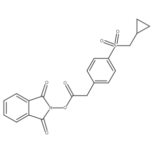 1,3-dioxo-2,3-dihydro-1H-isoindol-2-yl 2-(4-cyclopropylmethanesulfonylphenyl)acetate结构式