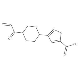 3-(1-Prop-2-enoylpiperidin-4-yl)-1,2-oxazole-5-carboxylic acid结构式