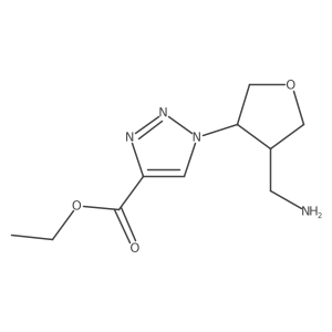 Ethyl 1-[(3S,4S)-4-(aminomethyl)oxolan-3-yl]triazole-4-carboxylate Structure