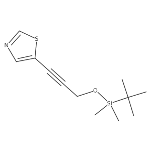 5-(3-((Tert-butyldimethylsilyl)oxy)prop-1-yn-1-yl)thiazole Structure