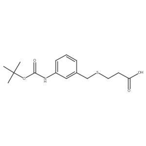 3-{[(3-{[(Tert-butoxy)carbonyl]amino}phenyl)methyl]sulfanyl}propanoic acid结构式