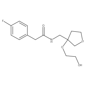 2-(4-fluorophenyl)-N-{[3-(2-hydroxyethoxy)oxolan-3-yl]methyl}acetamide Structure