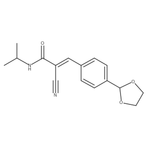 2-cyano-3-[4-(1,3-dioxolan-2-yl)phenyl]-N-(propan-2-yl)prop-2-enamide Structure