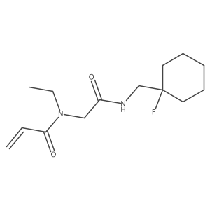 N-ethyl-N-({[(1-fluorocyclohexyl)methyl]carbamoyl}methyl)prop-2-enamide结构式