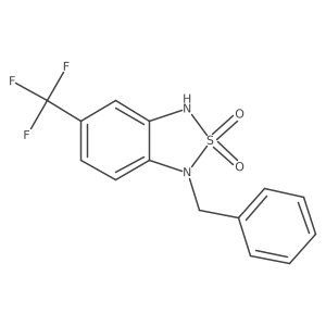 1-Benzyl-5-(trifluoromethyl)-3H-2lambda6,1,3-benzothiadiazole 2,2-dioxide结构式