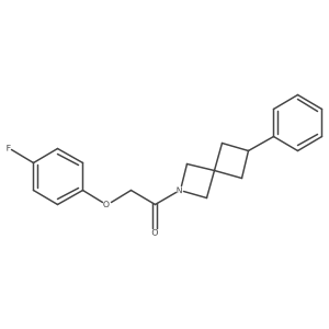 2-(4-Fluorophenoxy)-1-{6-phenyl-2-azaspiro[3.3]heptan-2-yl}ethan-1-one结构式