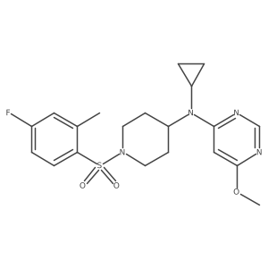 N-cyclopropyl-N-[1-(4-fluoro-2-methylbenzenesulfonyl)piperidin-4-yl]-6-methoxypyrimidin-4-amine Structure