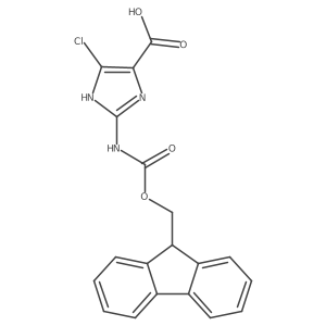 4-chloro-2-({[(9H-fluoren-9-yl)methoxy]carbonyl}amino)-1H-imidazole-5-carboxylic acid结构式