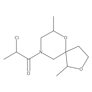 2-Chloro-1-(1,7-dimethyl-2,6-dioxa-9-azaspiro[4.5]decan-9-yl)propan-1-one Structure